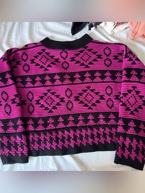 vintage western acrylic sweater